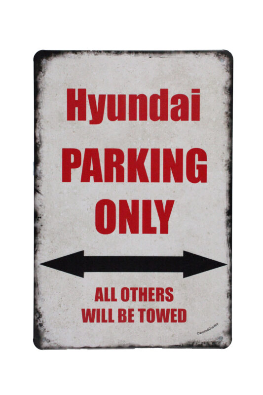 Metalen bord Hyundai parking