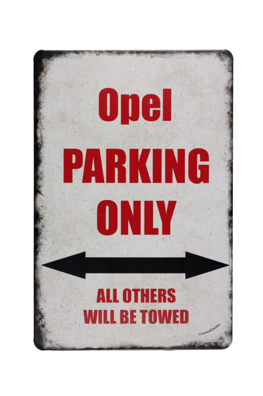 Metalen bord Opel parking