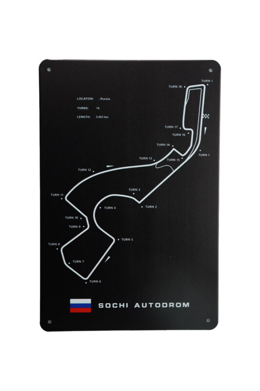 Metalen bord Sochi Autodrom