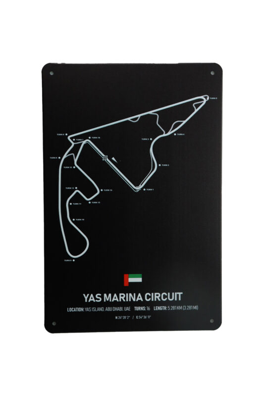 Metalen bord Yas marina circuit