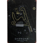 Metalen bord Shanghai