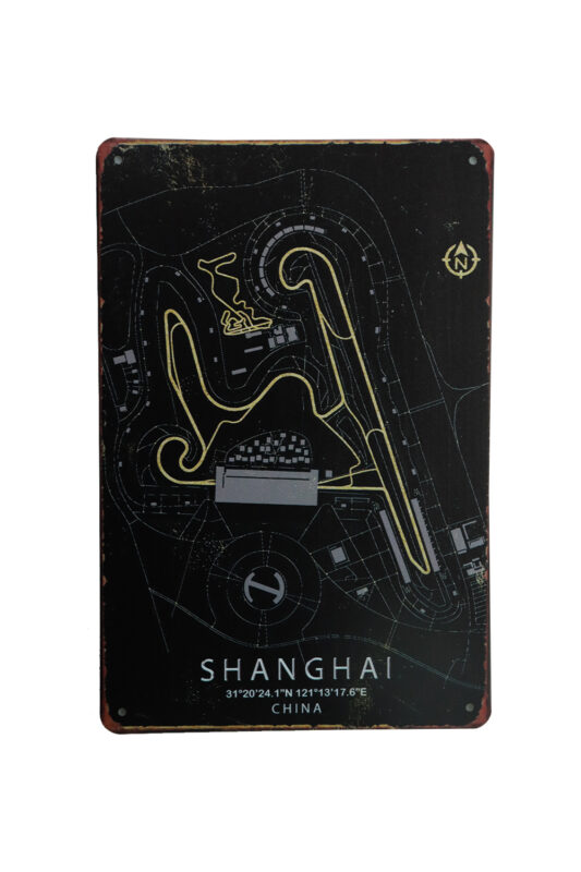 Metalen bord Shanghai