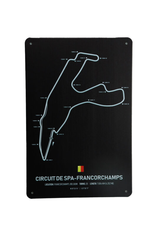 Metalen bord Circuit spa-francorcham