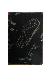 Metalen bord Barcelona Spain