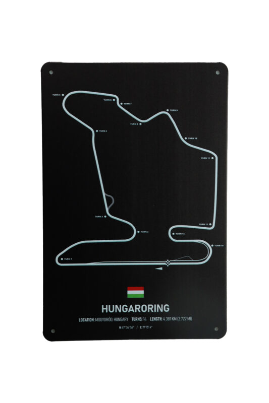 Metalen bord Hungaroring Hundary