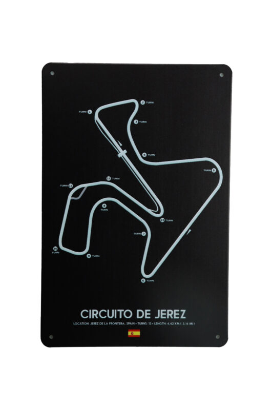 Metalen bord Circuito de Jerez