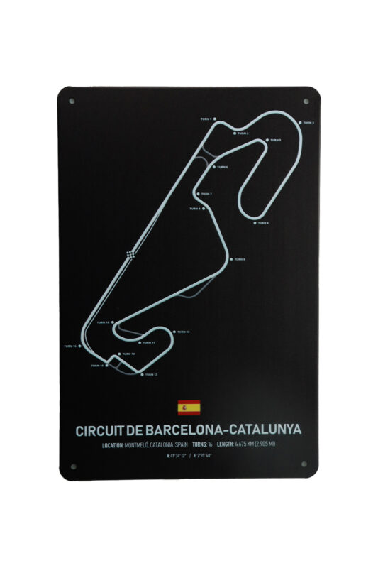 Metalen bord De Barcelona Catalunya