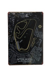 Metalen bord Interlagos Brasil