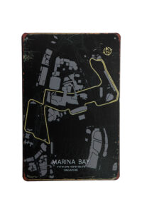 Metalen bord Marina Bay singapore