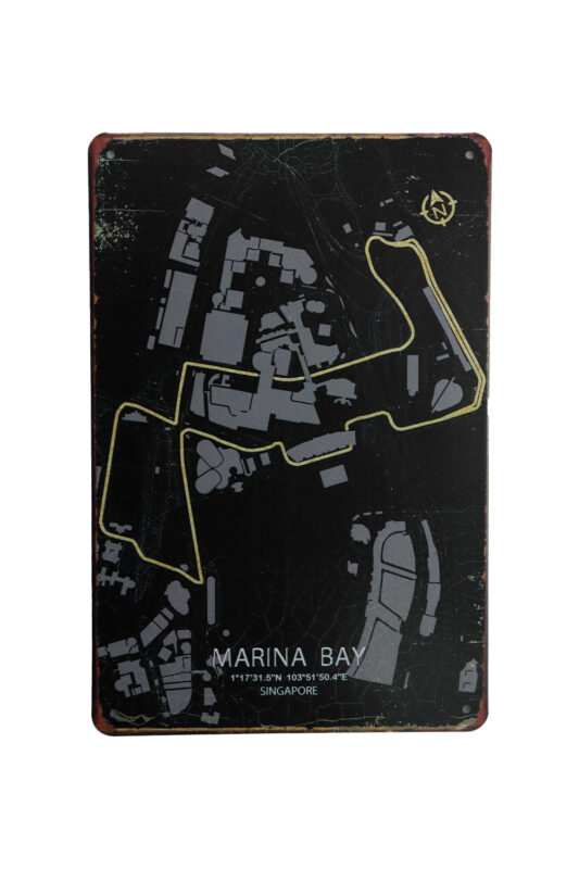 Metalen bord Marina Bay singapore