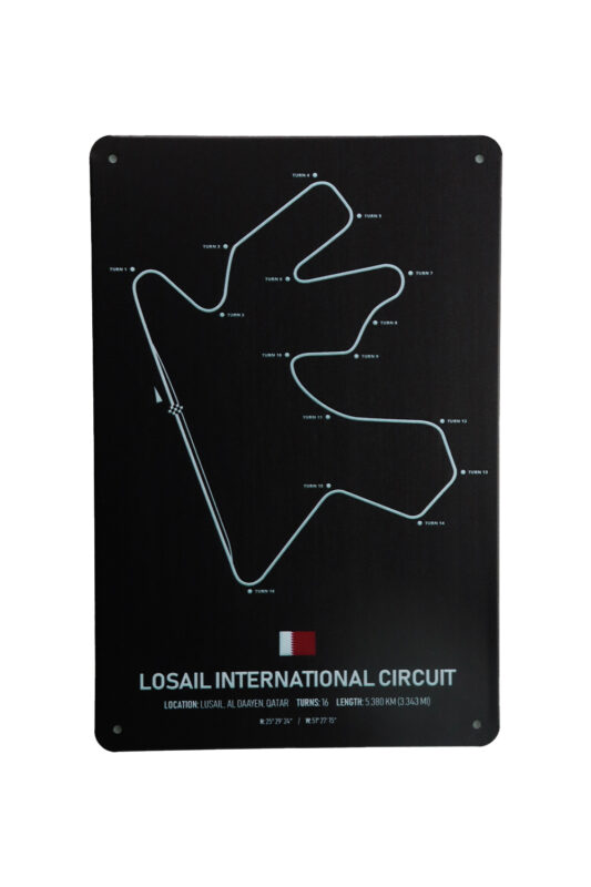 Metalen bord Losail International