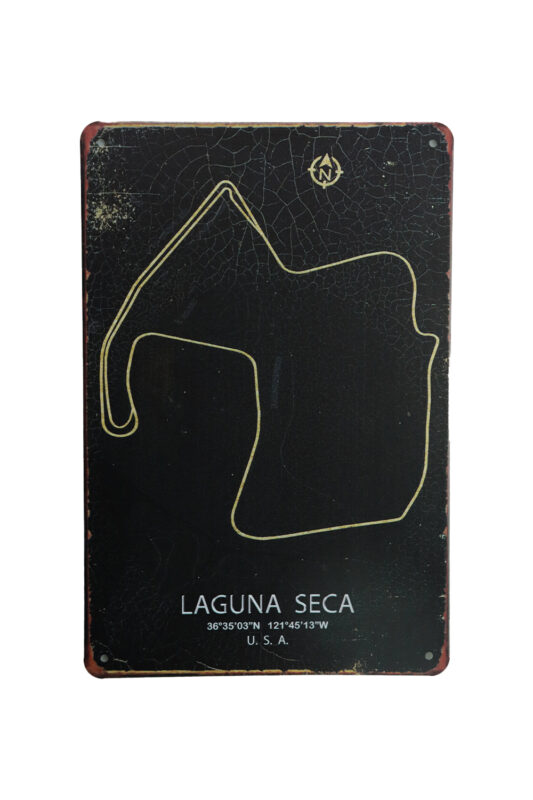 Metalen bord Laguna seca USA