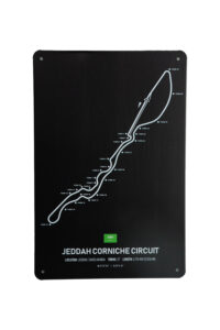 Metalen bord Jeddah corniche circuit