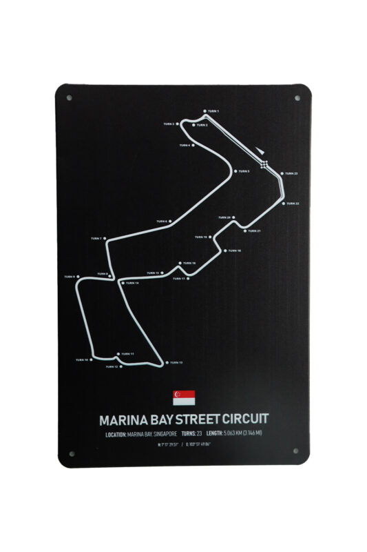 Metalen bord Marnia bay street circuit