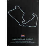 Metalen bord Silverstone curcuit