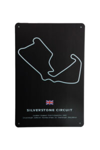 Metalen bord Silverstone curcuit