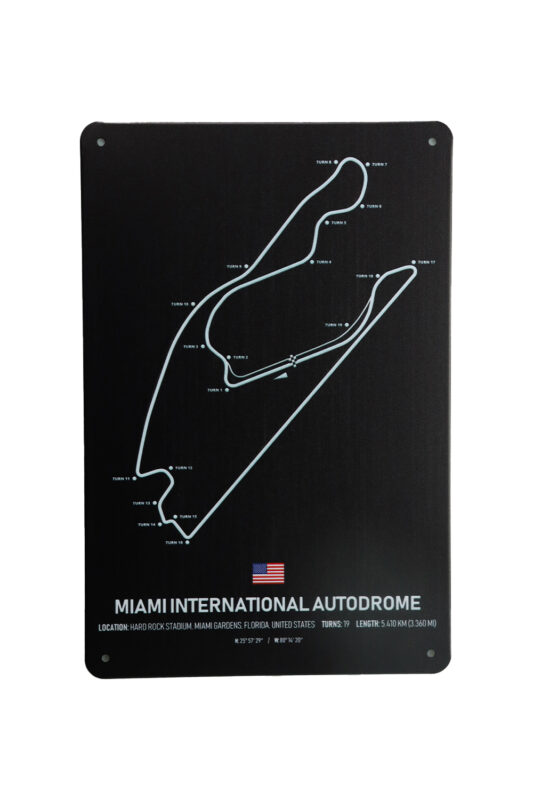 Metalen bord Miami international