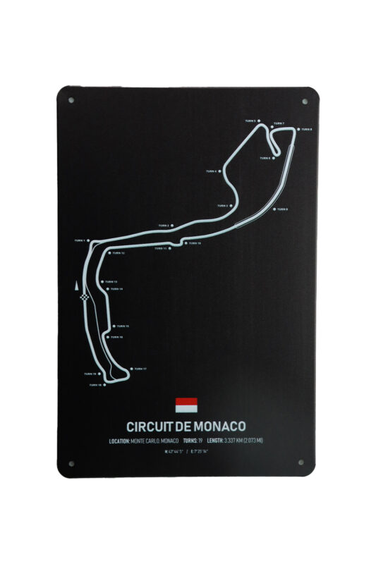 Metalen bord Circuit de Monaco