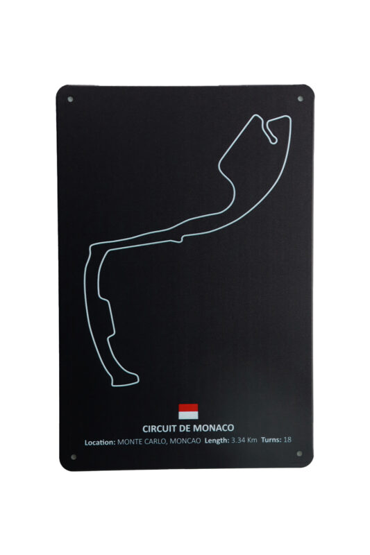 Metalen bord Circuit de monaco 2