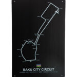 Metalen bord Baku city circuit
