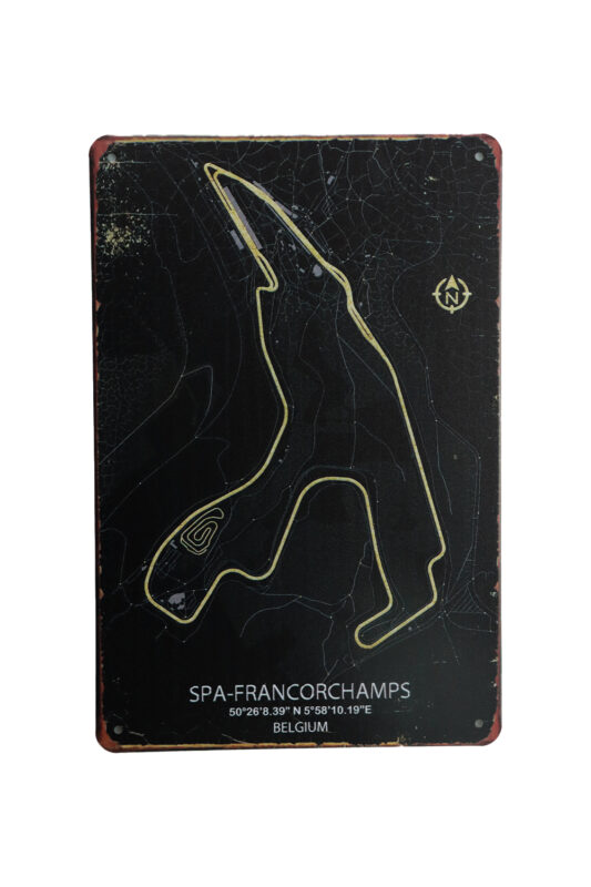 Metalen bord Spa francorchamps