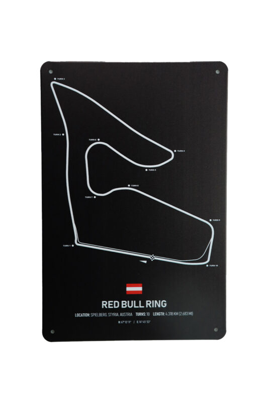 Metalen bord Red bulls ring