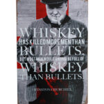 Metalen bord Whiskey en bullets — foto 1