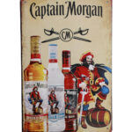 Metalen bord Captian morgan