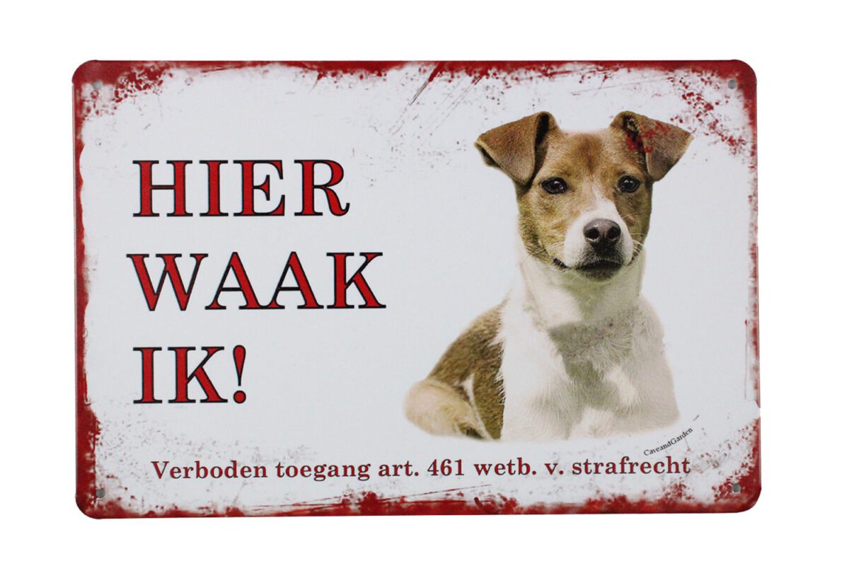 Metalen bord Jack russel