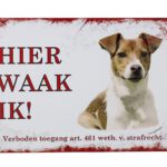 Metalen bord Jack russel