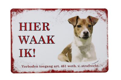 Metalen bord Jack russel