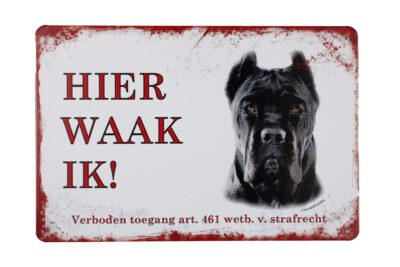 Metalen bord Cane corso