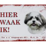 Metalen bord Shih tzu — foto 1