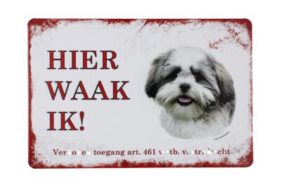 Metalen bord Shih tzu
