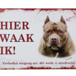 Metalen bord Pitbull