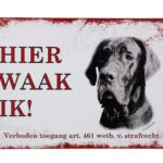 Metalen bord Duitse dog