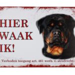 Metalen bord Rottweiler