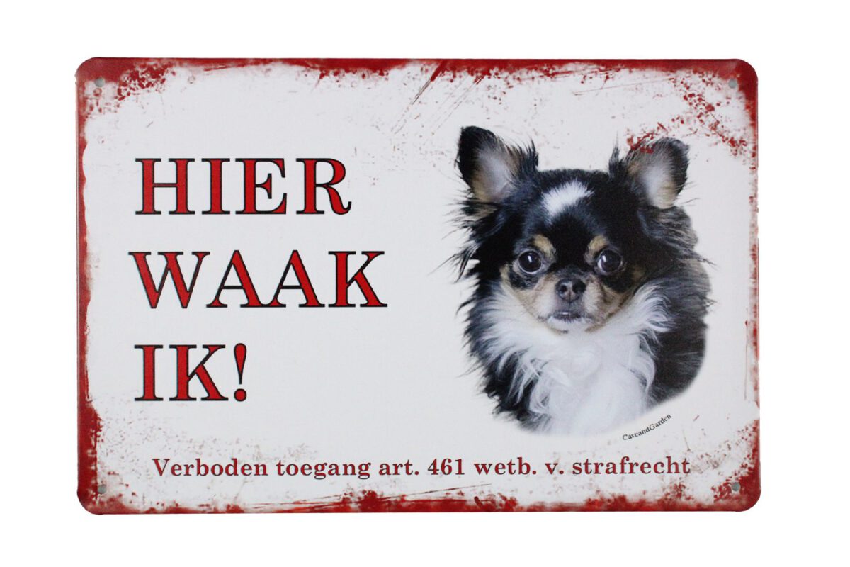 Metalen bord Chihuahua