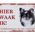 Metalen bord Chihuahua