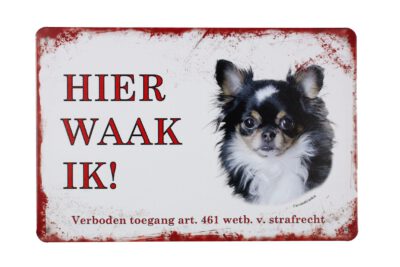 Metalen bord Chihuahua