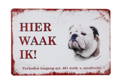 Metalen bord Bulldog