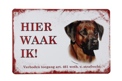 Metalen bord Rhodesian Ridgeback
