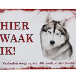 Metalen bord Husky