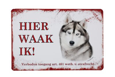 Metalen bord Husky