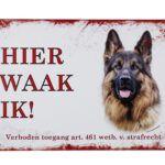 Metalen bord Duitste herder