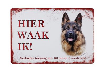 Metalen bord Duitste herder