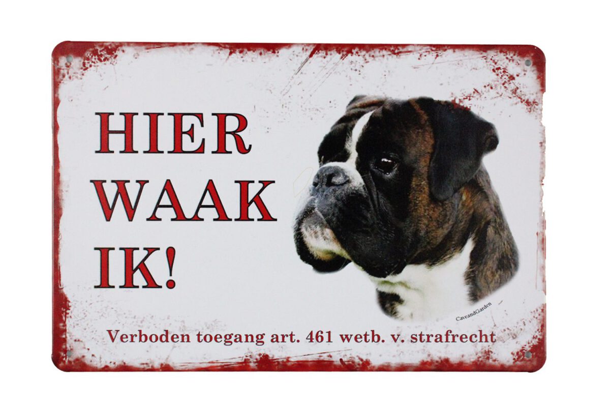 Metalen bord Boxer