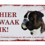 Metalen bord Boxer