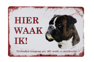 Metalen bord Boxer