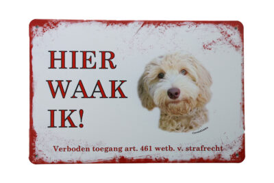 Metalen bord Labra Doodle